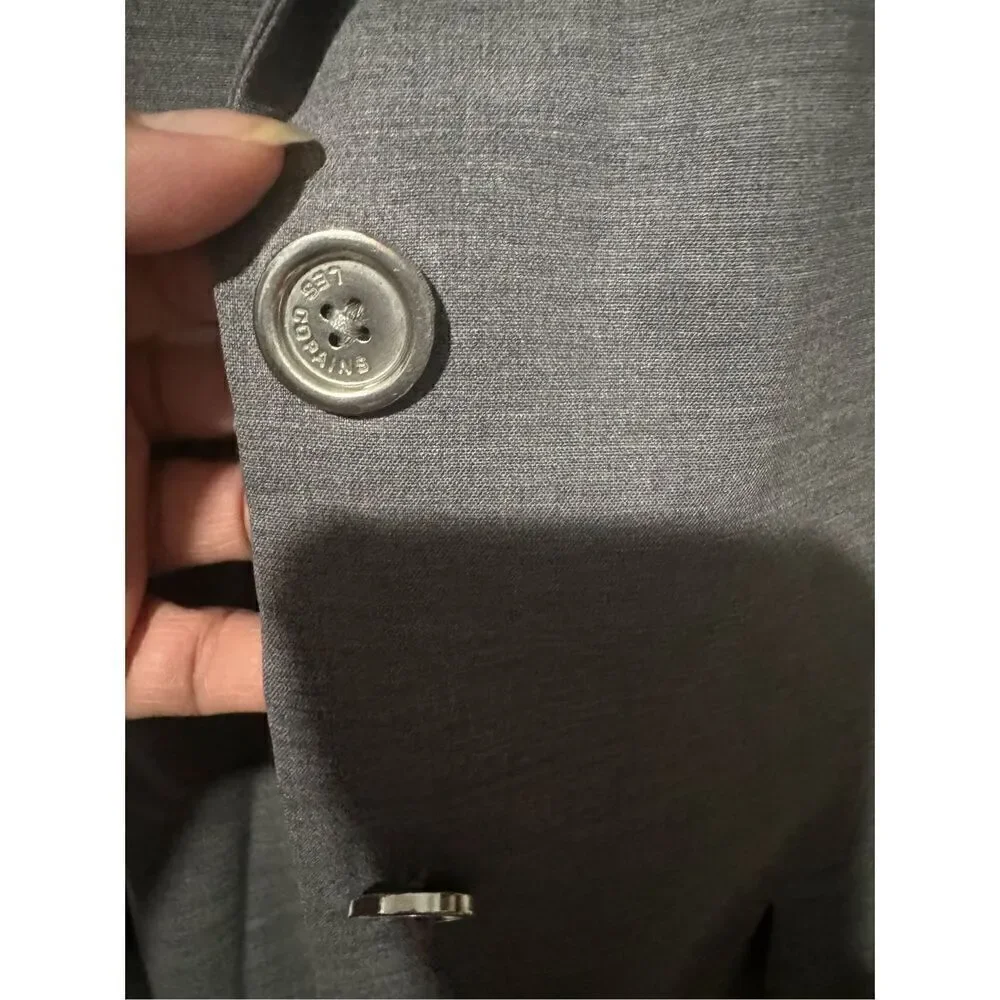 Les Copains gray button front blazer 38 - Picture 5 of 7